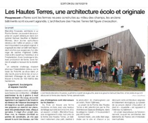Article Ouest France Les visiteurs découvrent la ferme des Hautes Terres