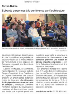 Battle d'Architecture Bretagne - Article du Ouest-France