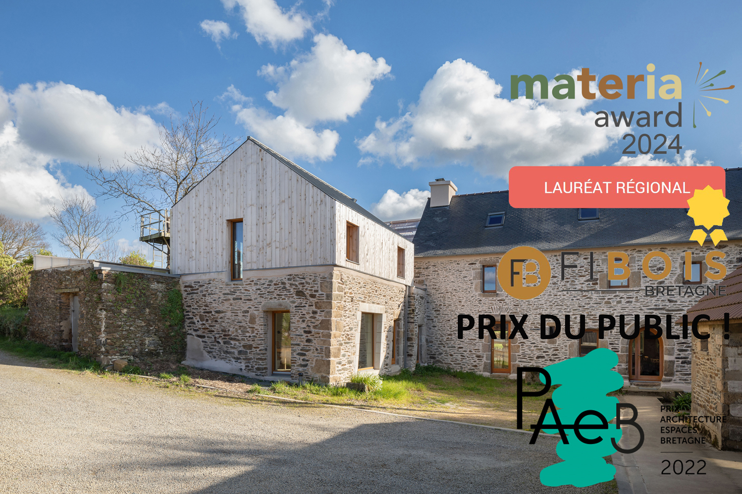 Projet multi-primé : MATERIA AWARD, FIBOIS, PAeB